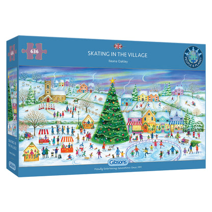Gibsons Skating In The Village 636 Piece Jigsaw Puzzle G4060