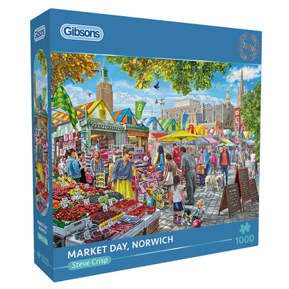Gibsons Games Market Day, Norwich 1000 Piece Jigsaw Puzzle Toys G6297