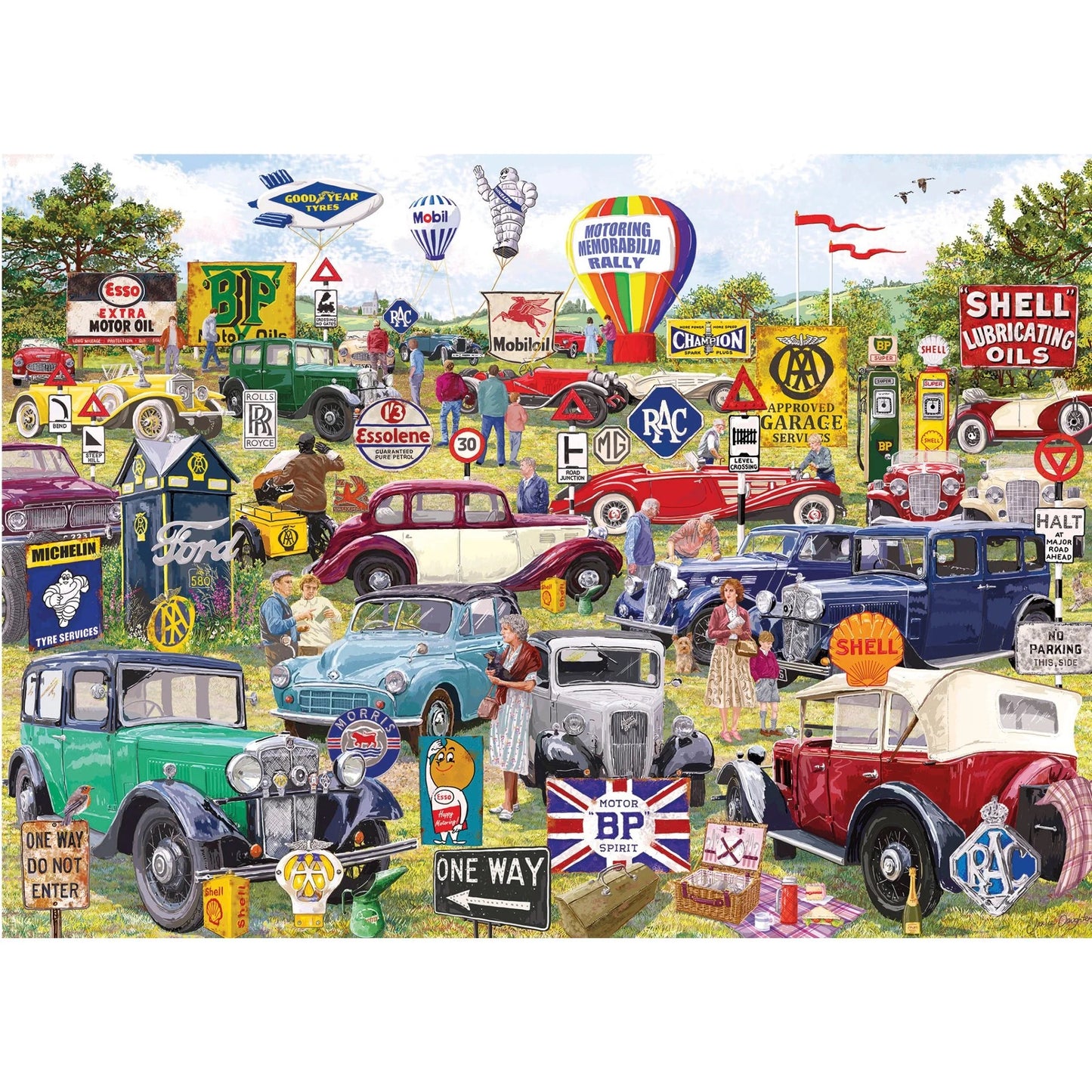 Gibsons Motoring Memorabilia 1000 Piece Jigsaw Puzzle G6306