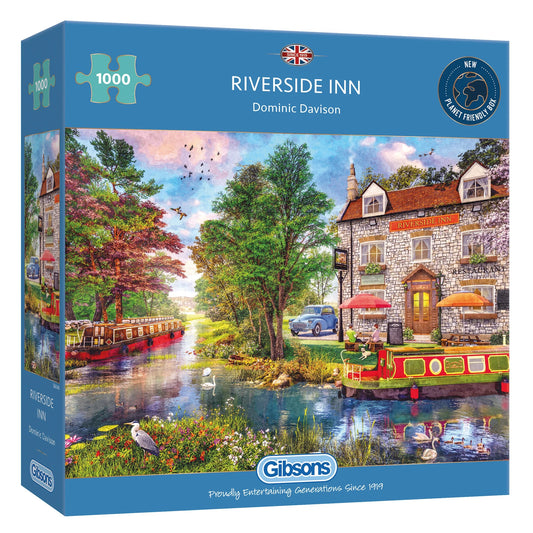 Gibsons Games Riverside Inn 1000 Piece Jigsaw Puzzle Toys G6340