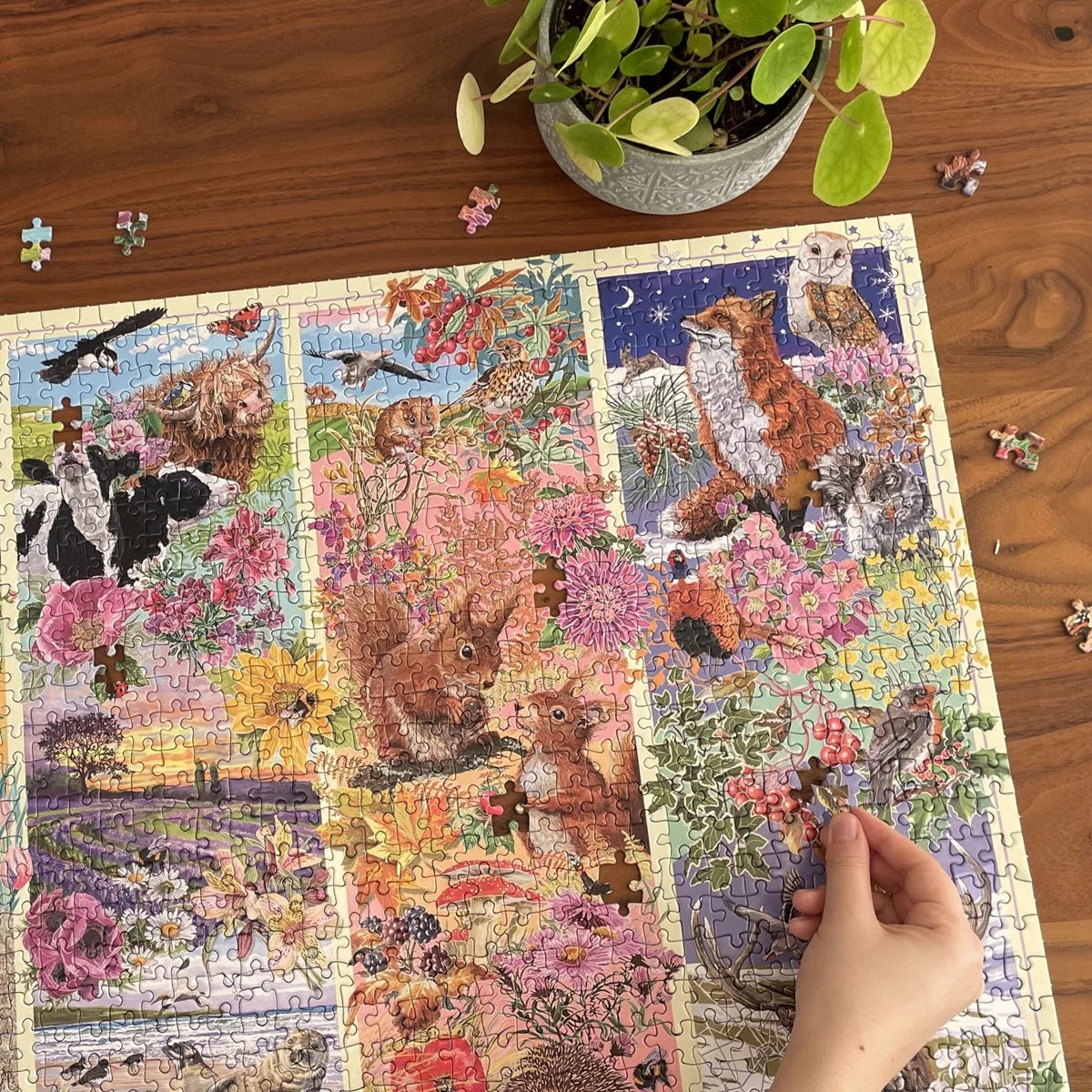 Gibsons Games Through The Seasons 1000 Piece Jigsaw Puzzle Toys G6349