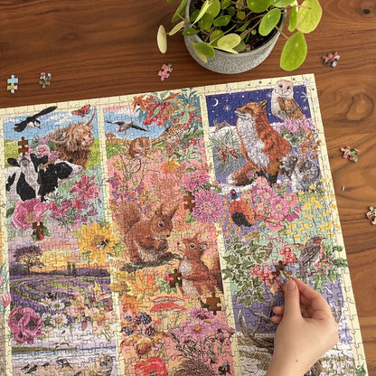Gibsons Games Through The Seasons 1000 Piece Jigsaw Puzzle Toys G6349