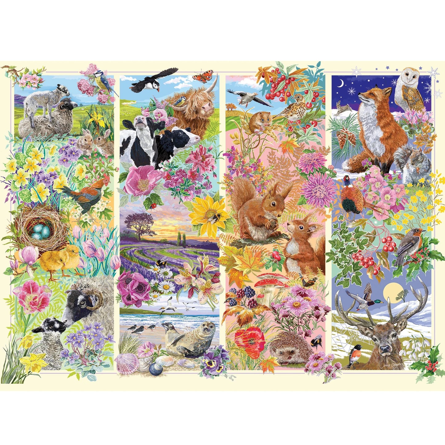 Gibsons Games Through The Seasons 1000 Piece Jigsaw Puzzle Toys G6349