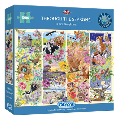 Gibsons Games Through The Seasons 1000 Piece Jigsaw Puzzle Toys G6349