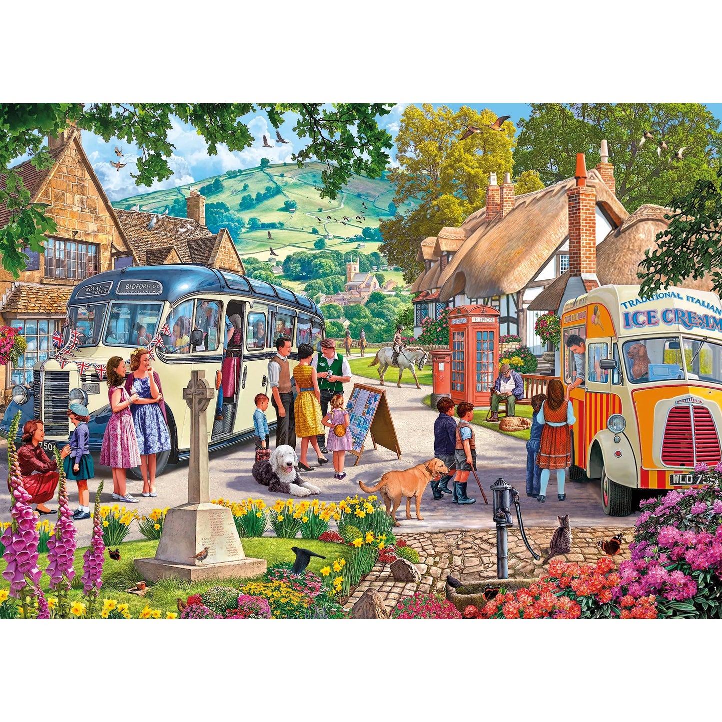 Gibsons Boarding The Bus 1000 Piece Jigsaw Puzzle G6353
