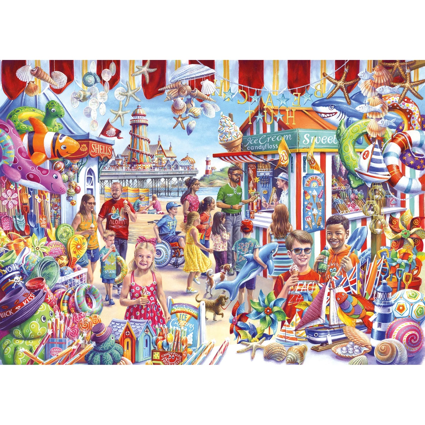 Gibsons Games Seaside Souvenirs 1000 Piece Jigsaw Puzzle Toys G6358