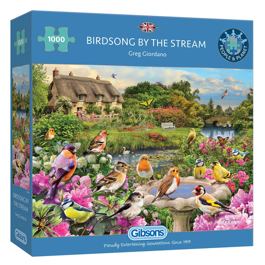 Gibsons Games Birdsong By The Stream 1000 Piece Jigsaw Puzzle Toys G6362