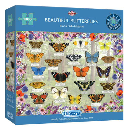 Gibsons Beautiful Butterflies 1000 Piece Jigsaw Puzzle G6366