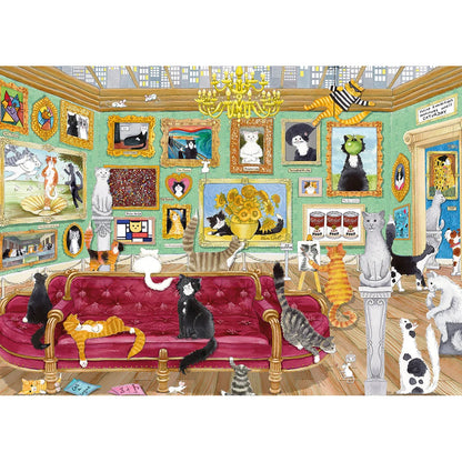 Gibsons Night At The Meowseum 1000 Piece Jigsaw Puzzle G6402