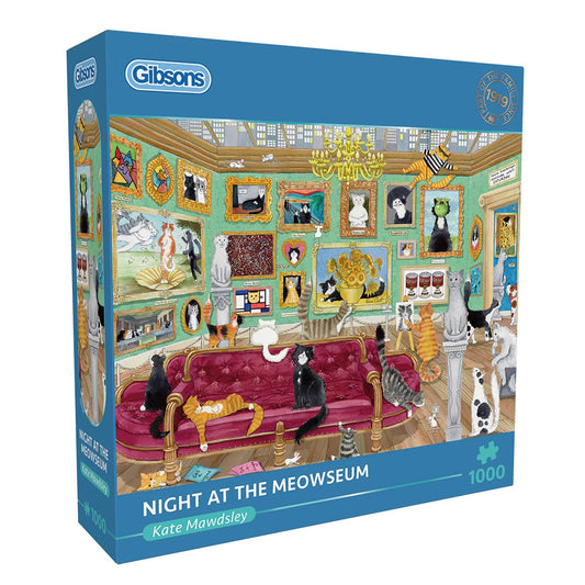 Gibsons Night At The Meowseum 1000 Piece Jigsaw Puzzle G6402