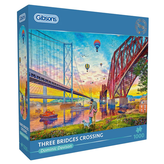 Gibsons Three Bridges Crossing 1000 Piece Jigsaw Puzzle G6424