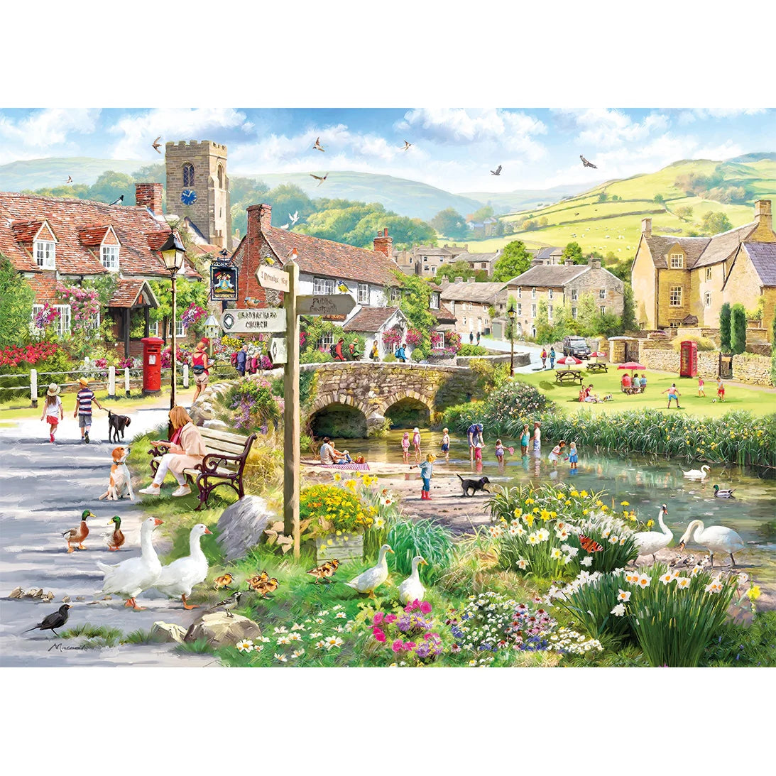Gibsons Puddle Ducks & Paddling 1000 Piece Jigsaw Puzzle G6433