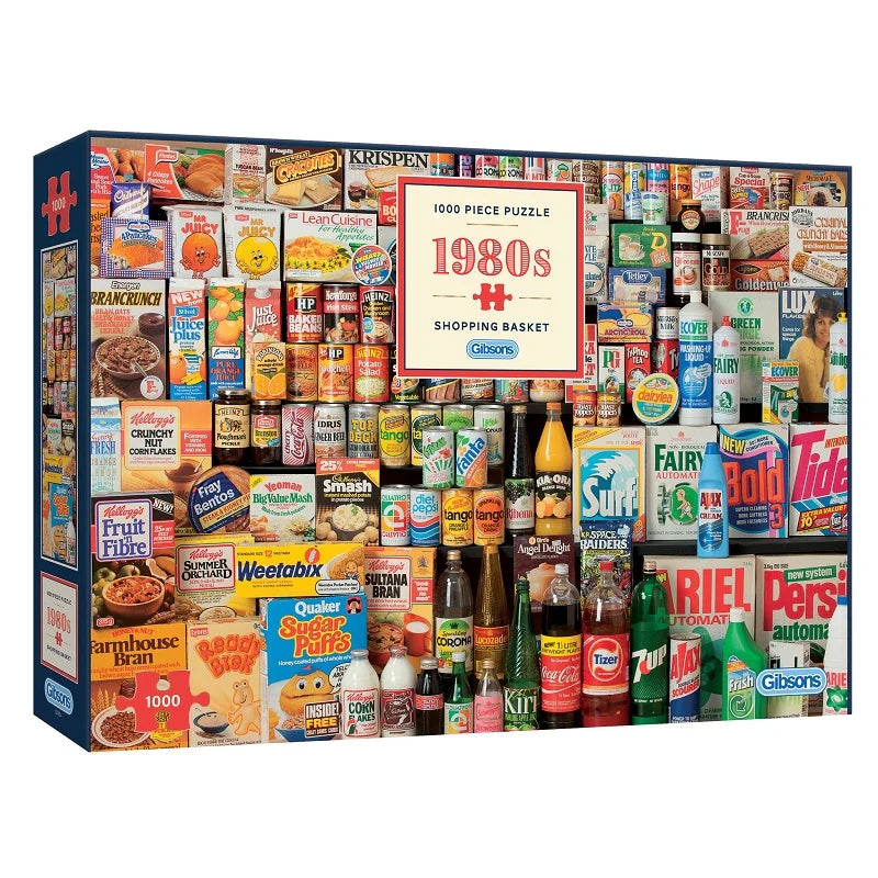 Gibsons 1980's Shopping Basket 1000 Piece Jigsaw Puzzle Toys G7034