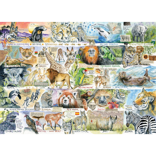Gibsons Sun Bears And Sloths 1000 Piece Jigsaw Puzzle G7134
