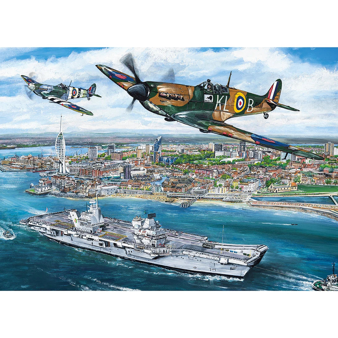 Gibsons Help For Heroes Portsmouth Flypast 1000 Piece Jigsaw Puzzle G7137