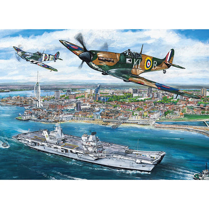 Gibsons Help For Heroes Portsmouth Flypast 1000 Piece Jigsaw Puzzle G7137