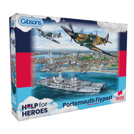 Gibsons Help For Heroes Portsmouth Flypast 1000 Piece Jigsaw Puzzle G7137