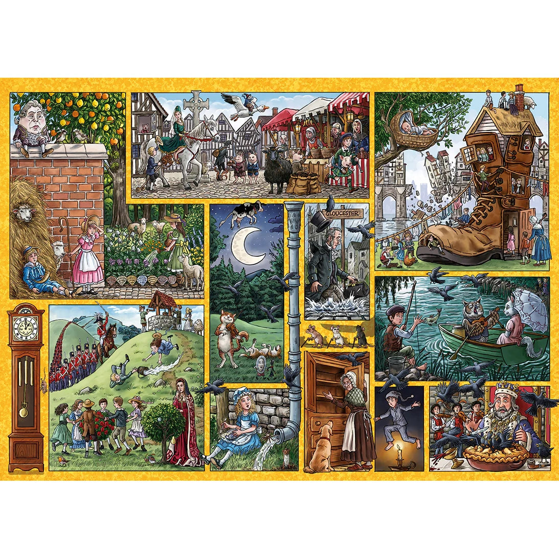 Gibsons Nursery Rhymes Through Time 1000 Piece Jigsaw Puzzle G7139