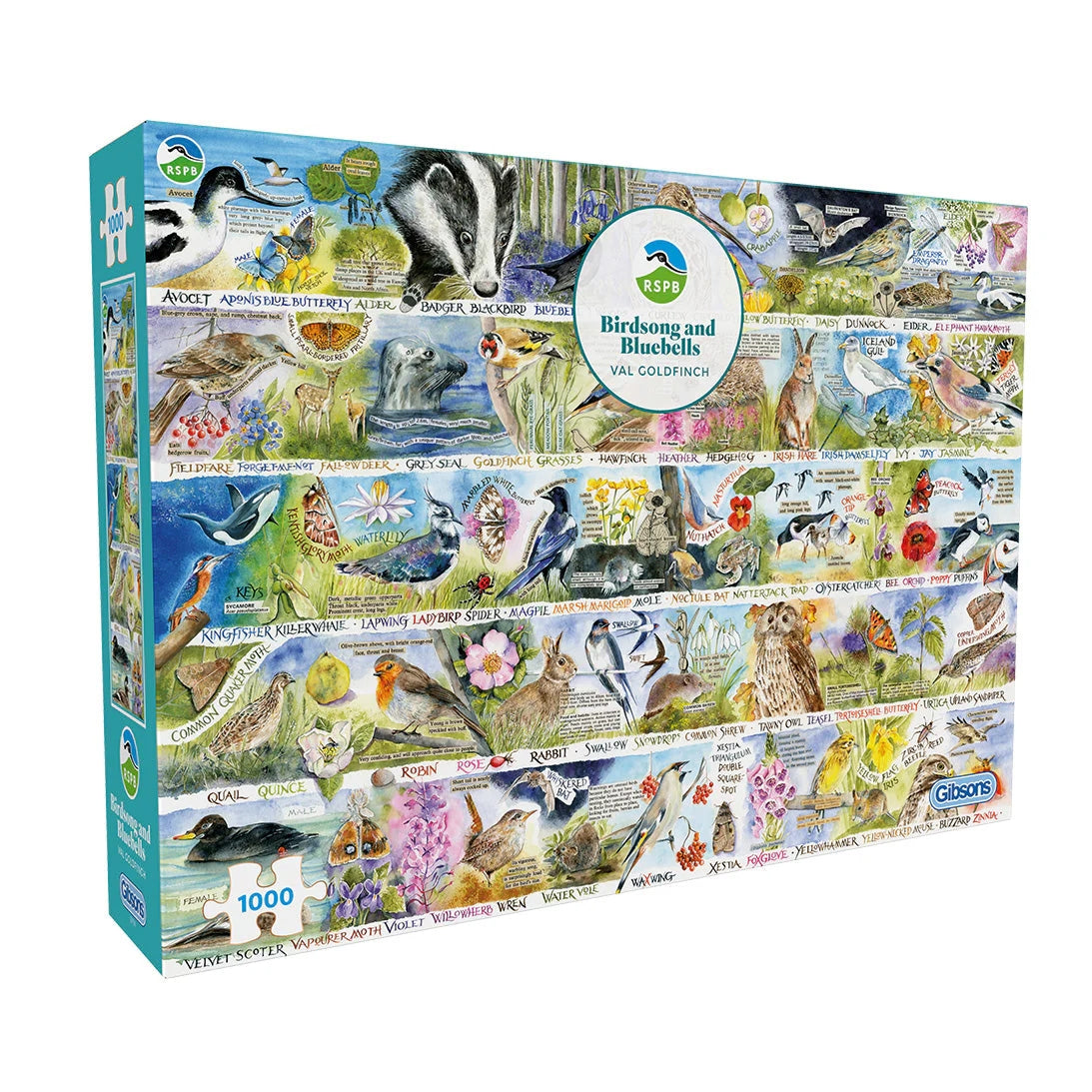 Gibsons RSPB: Birdsong & Bluebells 1000 Piece Jigsaw Puzzle G7151