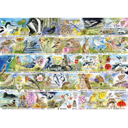 Gibsons RSPB: Birdsong & Bluebells 1000 Piece Jigsaw Puzzle G7151