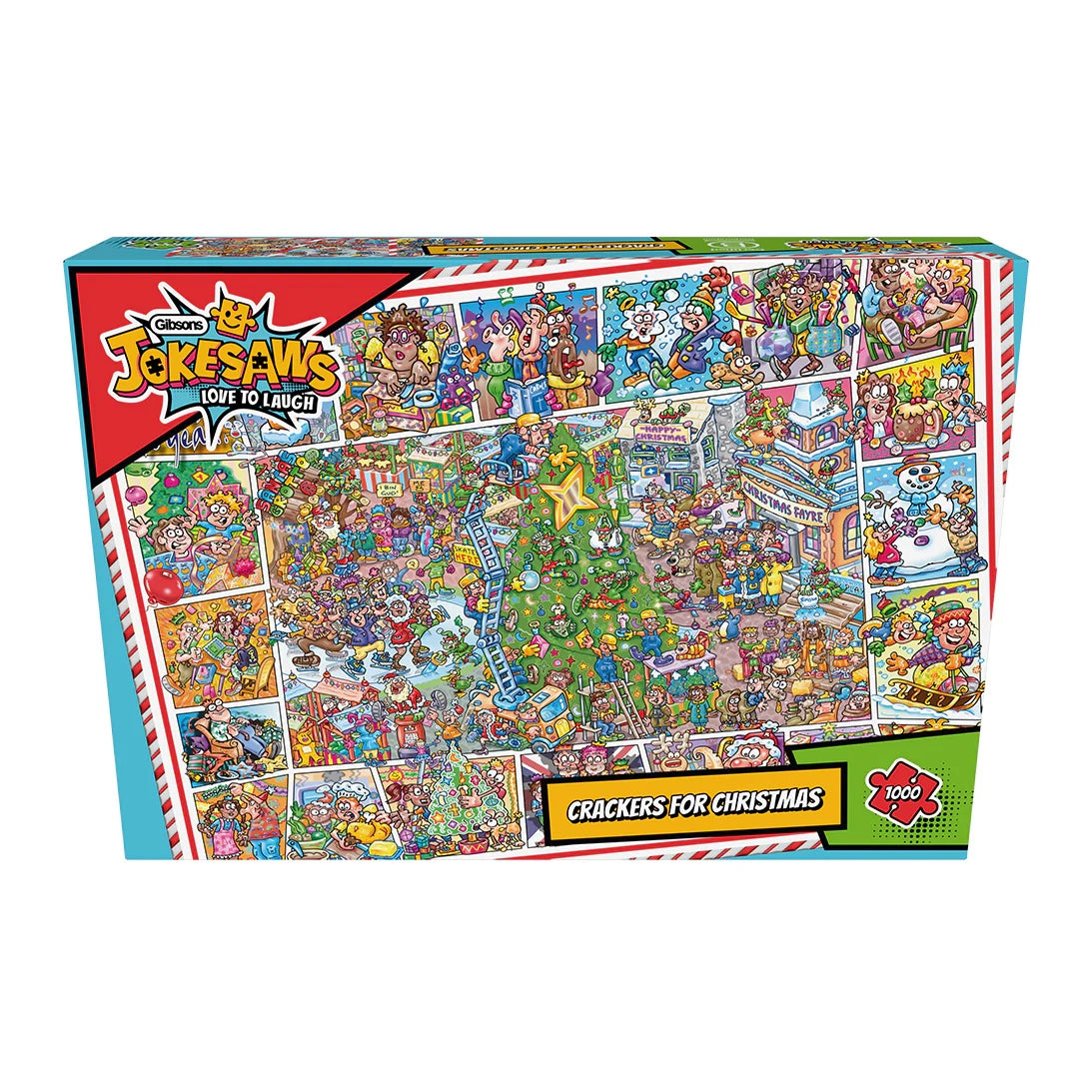 Gibsons Games Jokesaws Crackers For Christmas 1000 Piece Jigsaw Puzzle G7166