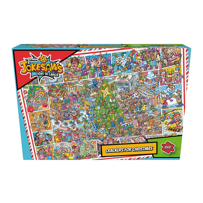 Gibsons Games Jokesaws Crackers For Christmas 1000 Piece Jigsaw Puzzle G7166