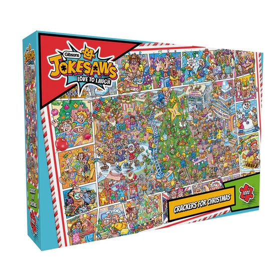 Gibsons Games Jokesaws Crackers For Christmas 1000 Piece Jigsaw Puzzle G7166