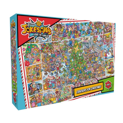 Gibsons Games Jokesaws Crackers For Christmas 1000 Piece Jigsaw Puzzle G7166