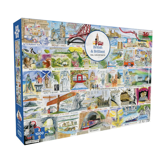 Gibsons Games British & Brilliant 1000 Piece Jigsaw Puzzle Toys G7168