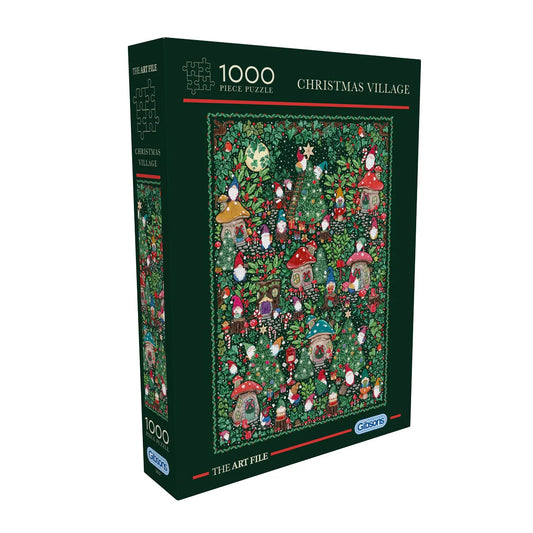 Gibsons Games The Art File Christmas Village 1000 Piece Jigsaw Puzzle G7221
