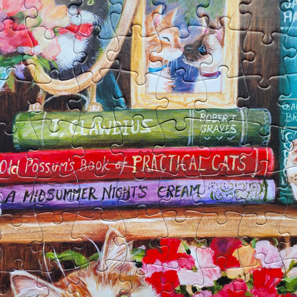Gibsons Puss Back In Books 500XL Piece Jigsaw Puzzle G3560
