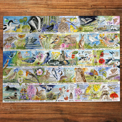 Gibsons RSPB: Birdsong & Bluebells 1000 Piece Jigsaw Puzzle G7151