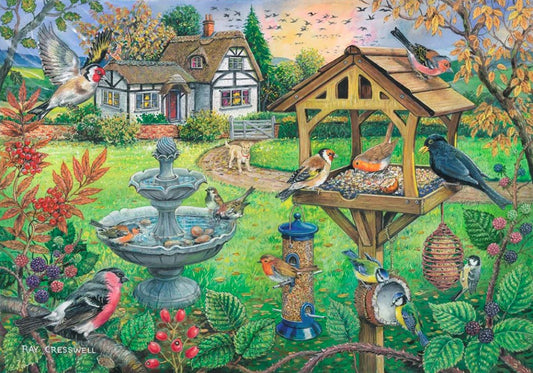 House Of Puzzles Bird Table Big 500 Piece Jigsaw Puzzle HP0442
