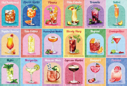 House Of Puzzles Colourful Cocktail 1000 Piece Jigsaw Puzzle HP0700