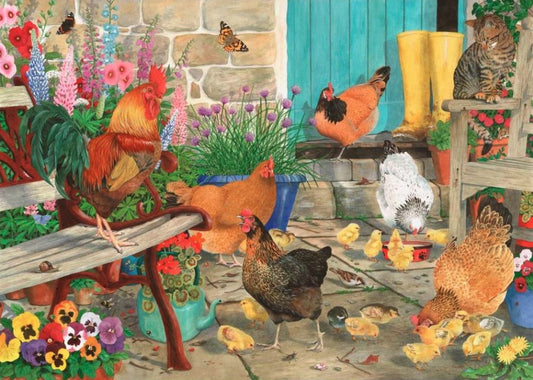 House Of Puzzles Hen Pecked 1000 Piece Jigsaw Puzzle HP0588