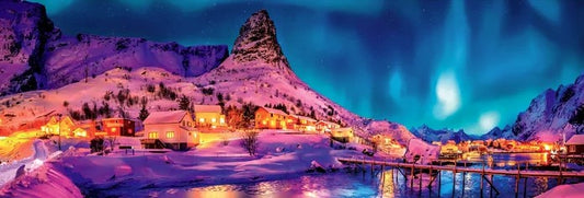 Clementoni Colourful Night Over Lofoten Islands 1000 Piece Panorama Jigsaw