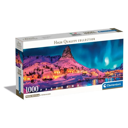 Clementoni Colourful Night Over Lofoten Islands 1000 Piece Panorama Jigsaw