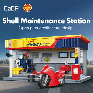 CaDA Shell Maintenance Service Station Building Set, 330 Pcs, C66034w