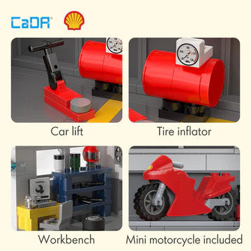 CaDA Shell Maintenance Service Station Building Set, 330 Pcs, C66034w