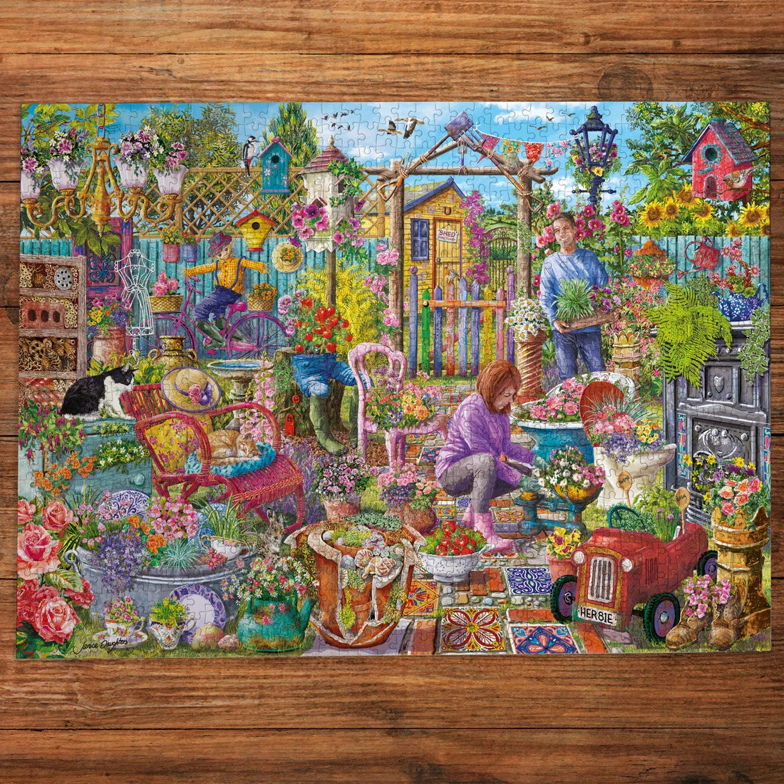 Gibsons Games Up-Cycled Garden 1000 Piece Jigsaw Puzzle Toys G6475