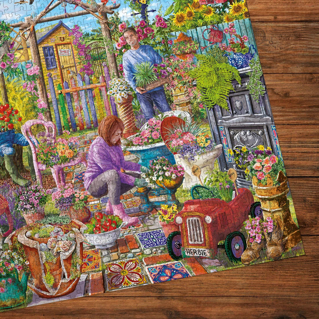Gibsons Games Up-Cycled Garden 1000 Piece Jigsaw Puzzle Toys G6475
