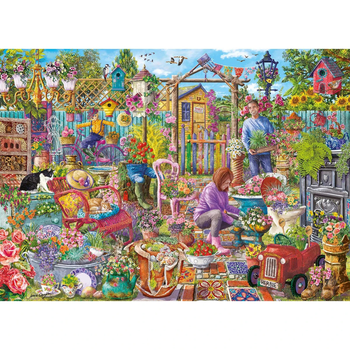 Gibsons Games Up-Cycled Garden 1000 Piece Jigsaw Puzzle Toys G6475