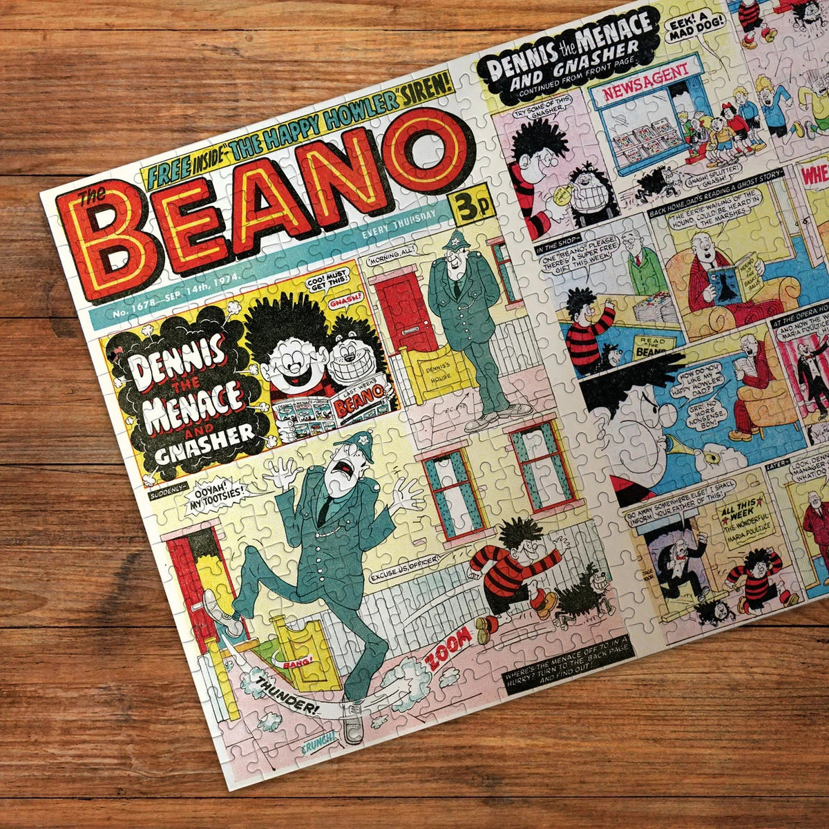 Gibsons Beano 75 Years Of Dennis The Menace 2 x 500 Piece Jigsaw Puzzle G5075