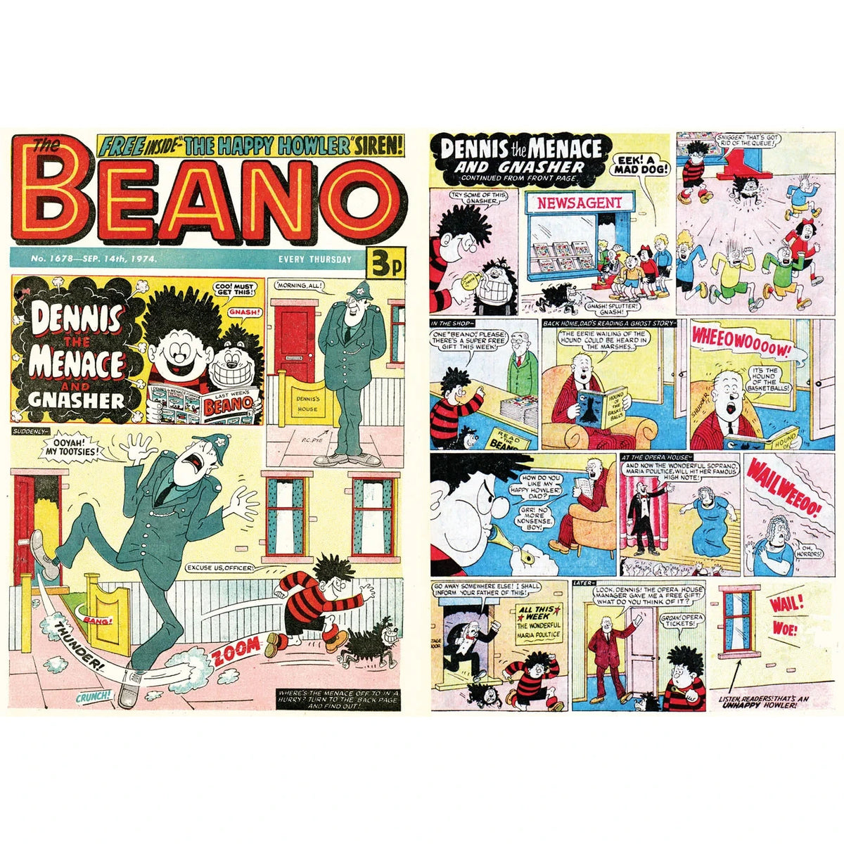 Gibsons Beano 75 Years Of Dennis The Menace 2 x 500 Piece Jigsaw Puzzle G5075