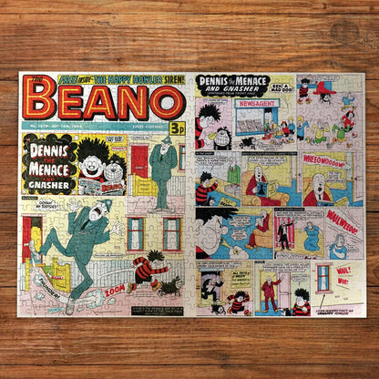 Gibsons Beano 75 Years Of Dennis The Menace 2 x 500 Piece Jigsaw Puzzle G5075