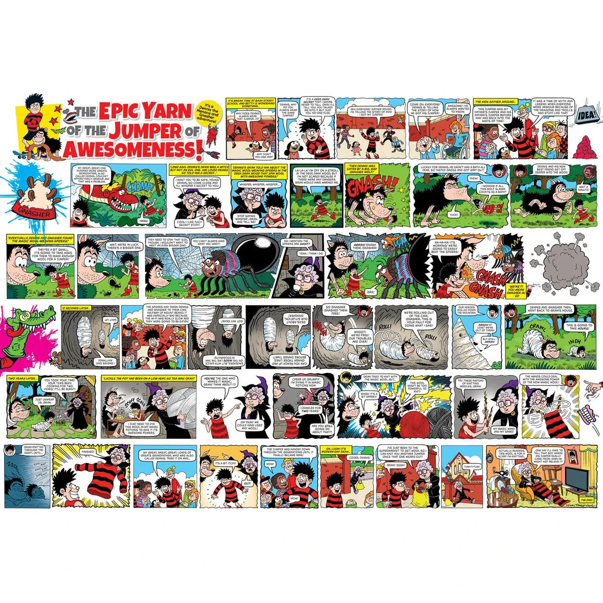 Gibsons Beano 75 Years Of Dennis The Menace 2 x 500 Piece Jigsaw Puzzle G5075