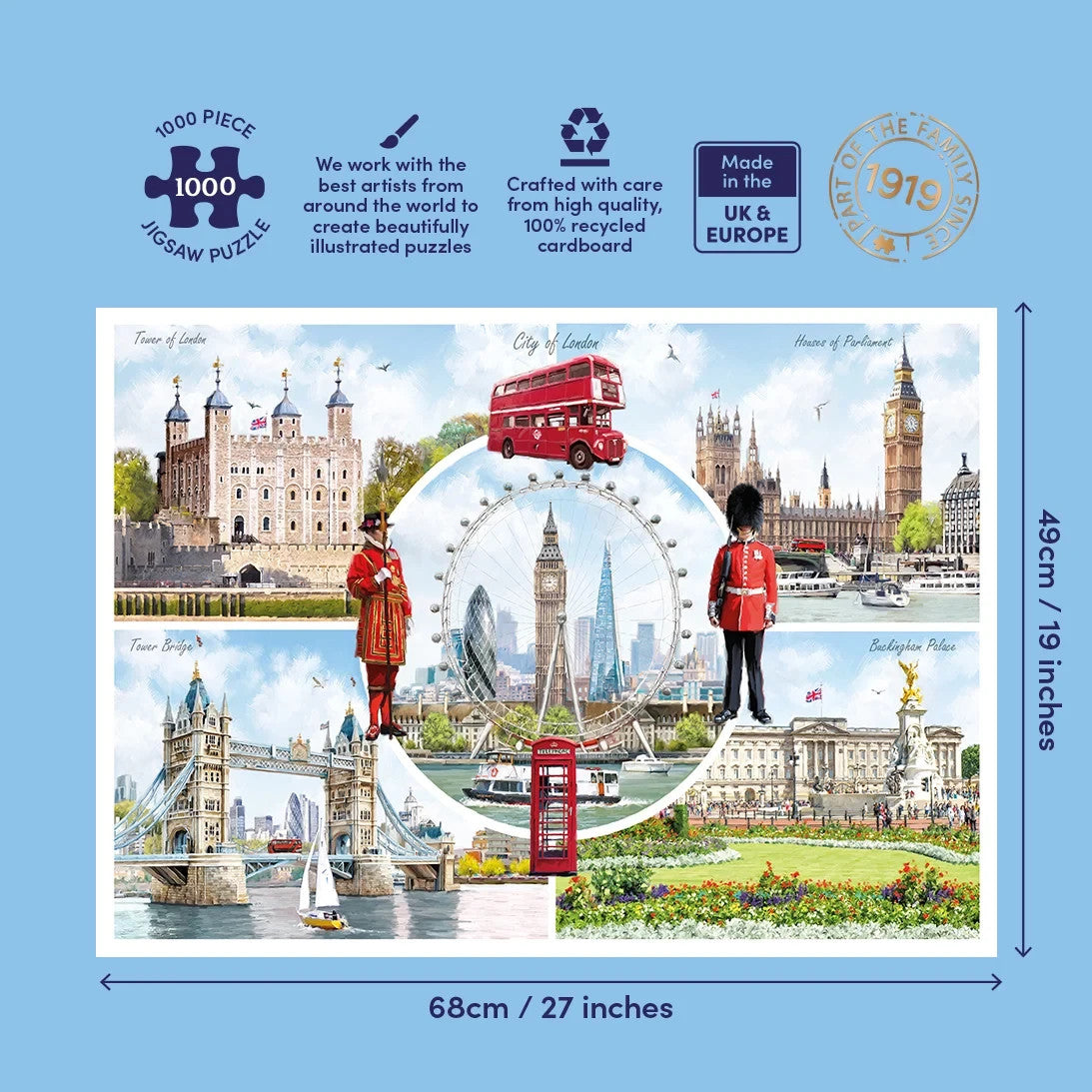 Gibsons Games A Look At London 1000 Piece Jigsaw Puzzle Toys G6478