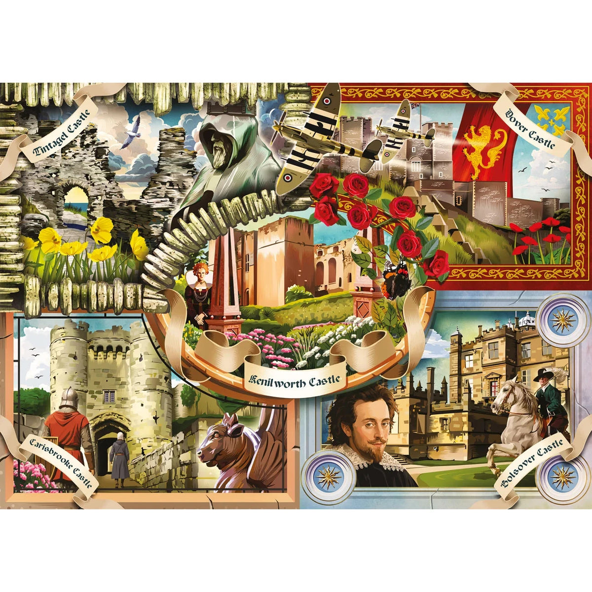 Gibsons Games English Heritage Castles Of England 1000 Piece Jigsaw Puzzle G7190