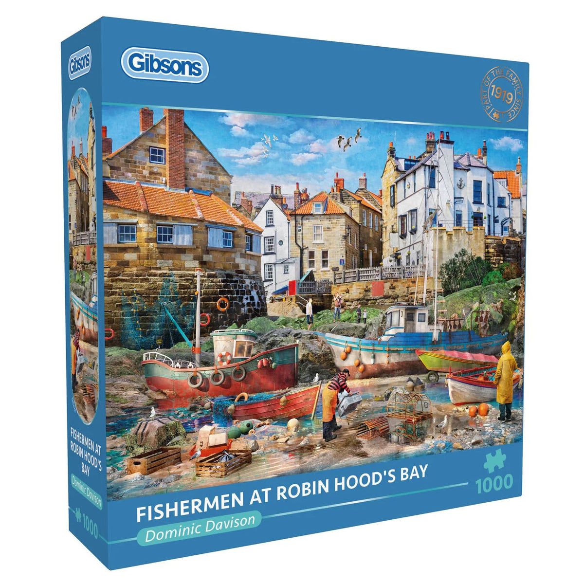 Gibsons Games Fisherman At Robin Hood's Bay 1000 Piece Jigsaw Puzzle Toys G6476