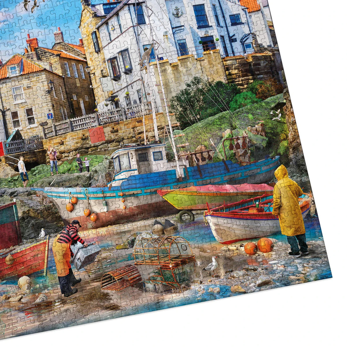 Gibsons Games Fisherman At Robin Hood's Bay 1000 Piece Jigsaw Puzzle Toys G6476